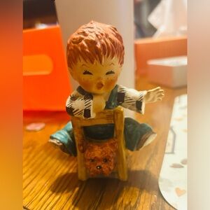 Hummel Red Head Boy Figurine 1958 "THE TALKER"